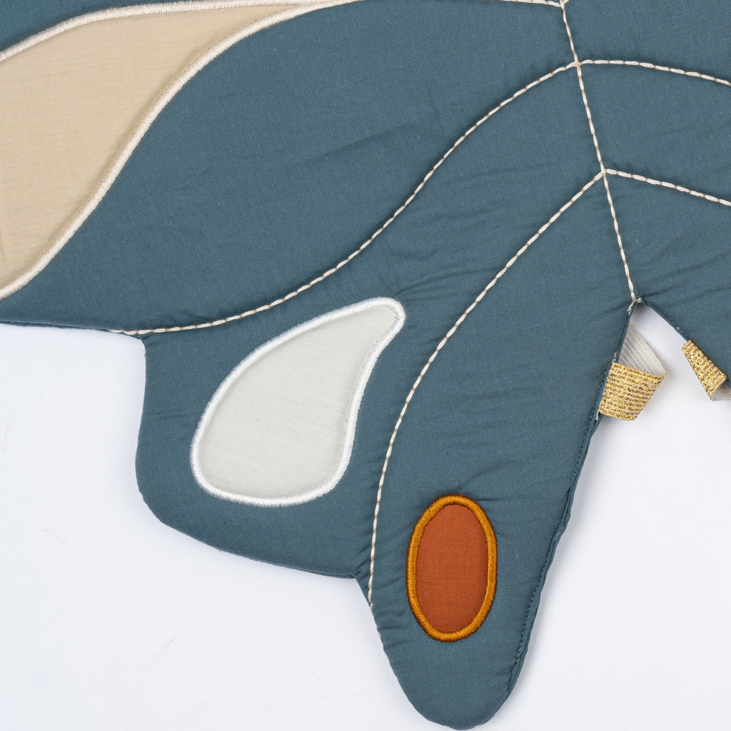 Ali farfalla in cotone di colore blu