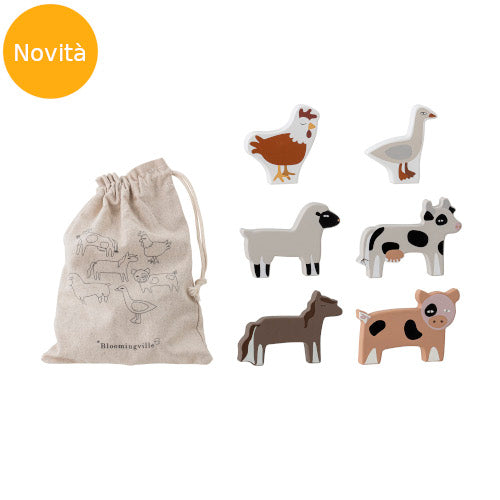 Animali della Fattoria in legno – Nordic Lullaby