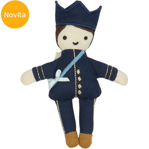Mini bambola Re in cotone