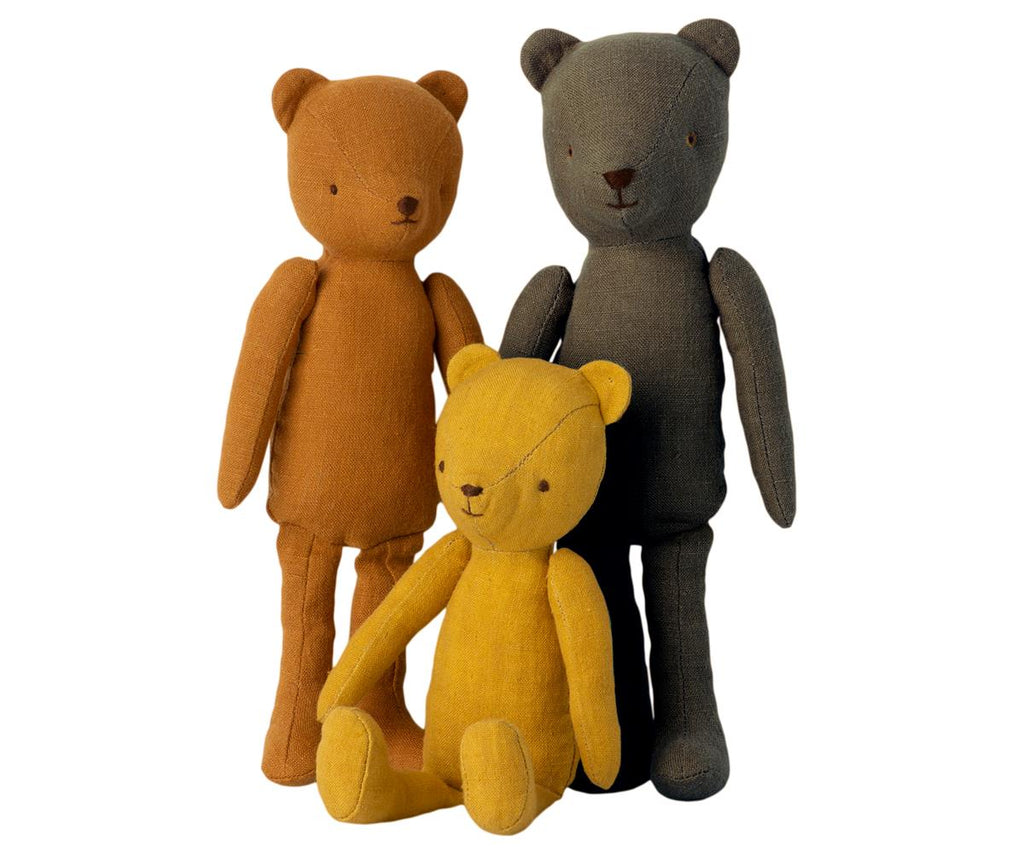 Famiglia di orsetti pelucche Teddies, mamma, papà e figlio