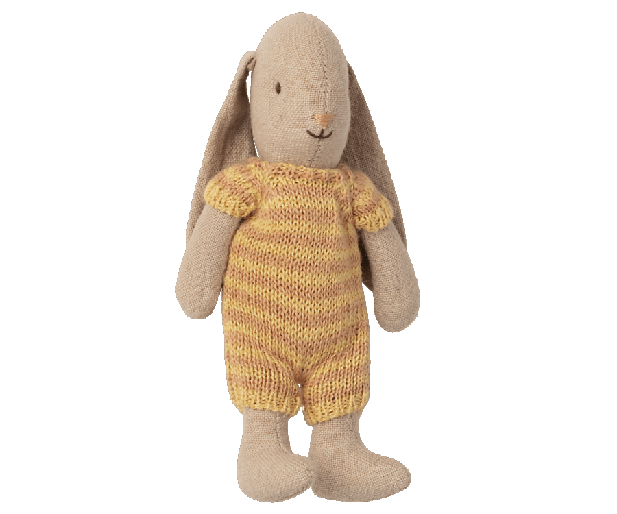 Coniglietta formato Micro in completo a righe a maglia