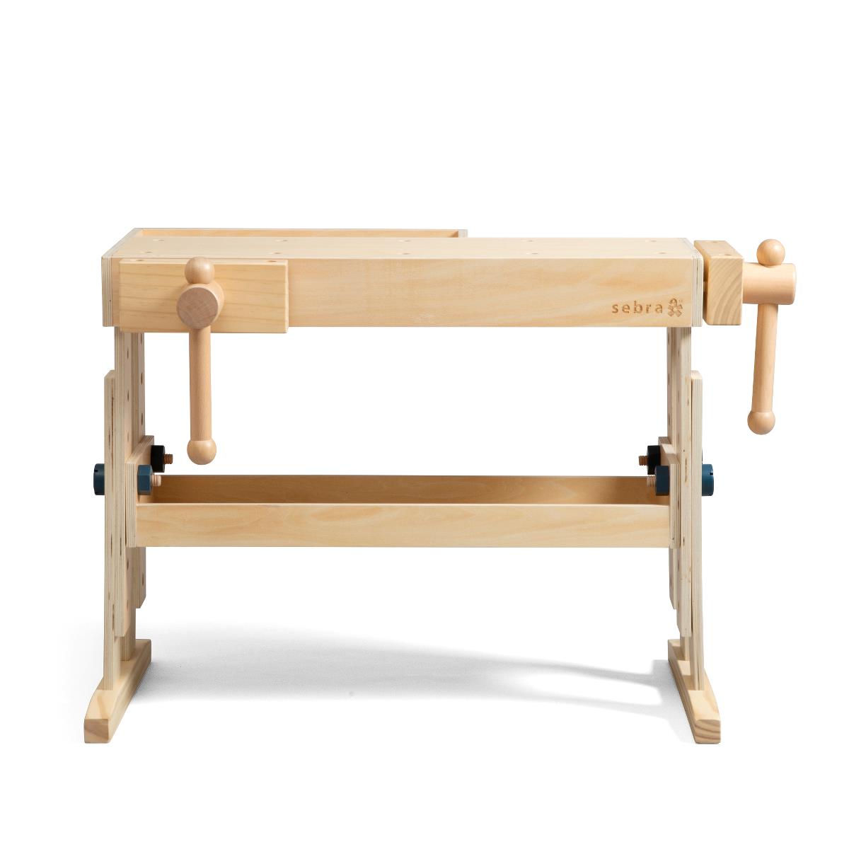 Mini tavolo da lavoro in legno color grigio con morsa e sega – Nordic  Lullaby