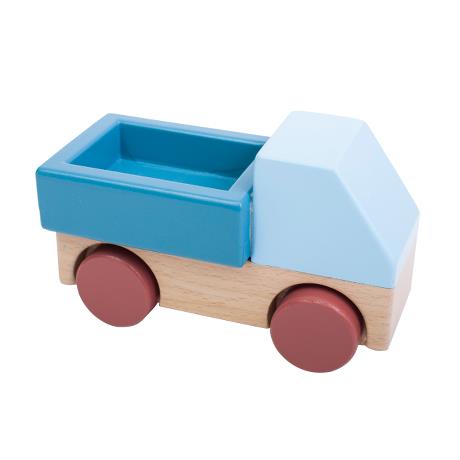 Camion in legno di colore blu