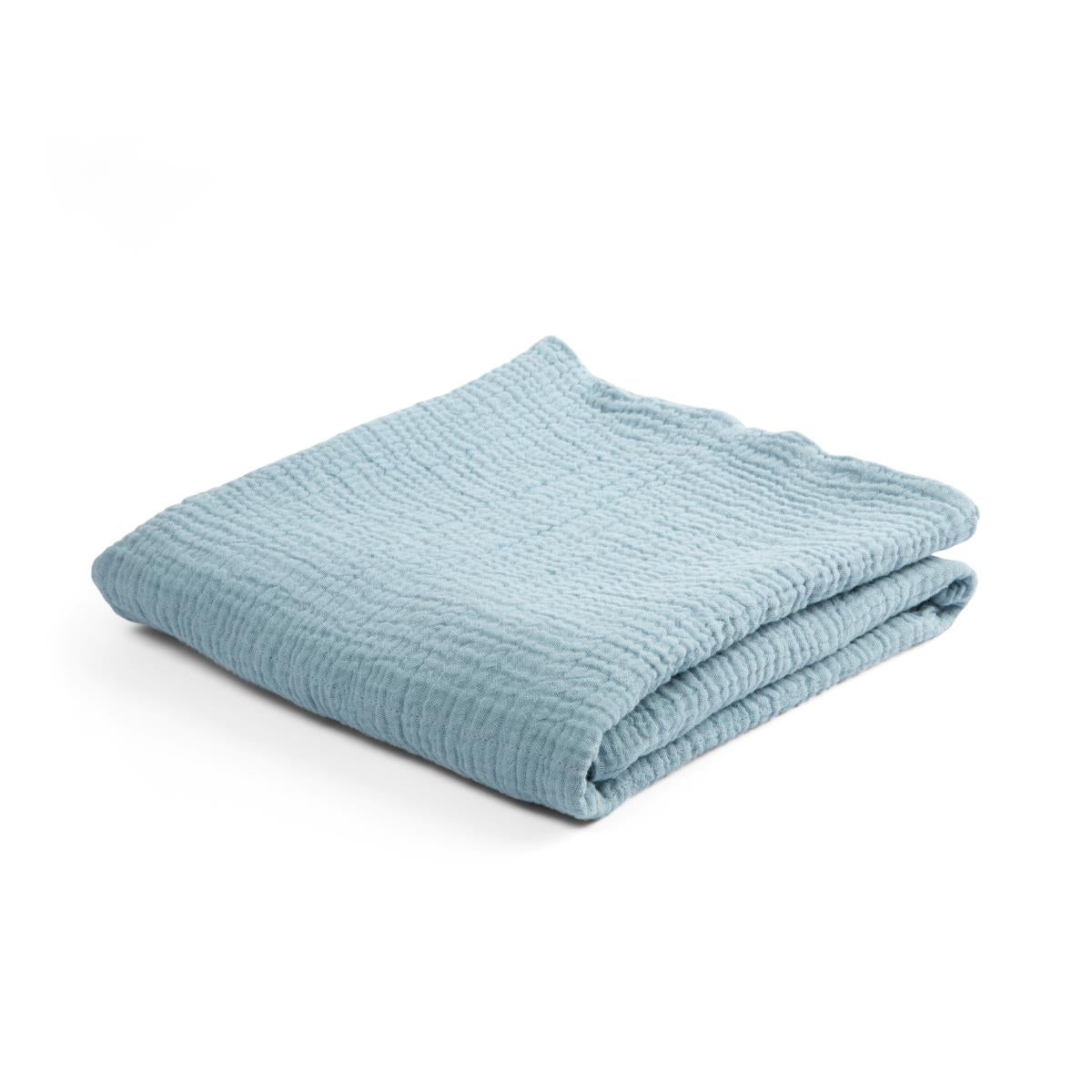 Copertina blu polvere in mussola di cotone per neonato – Nordic Lullaby